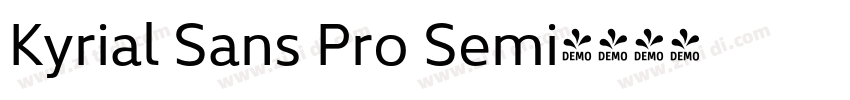 Kyrial Sans Pro Semi字体转换